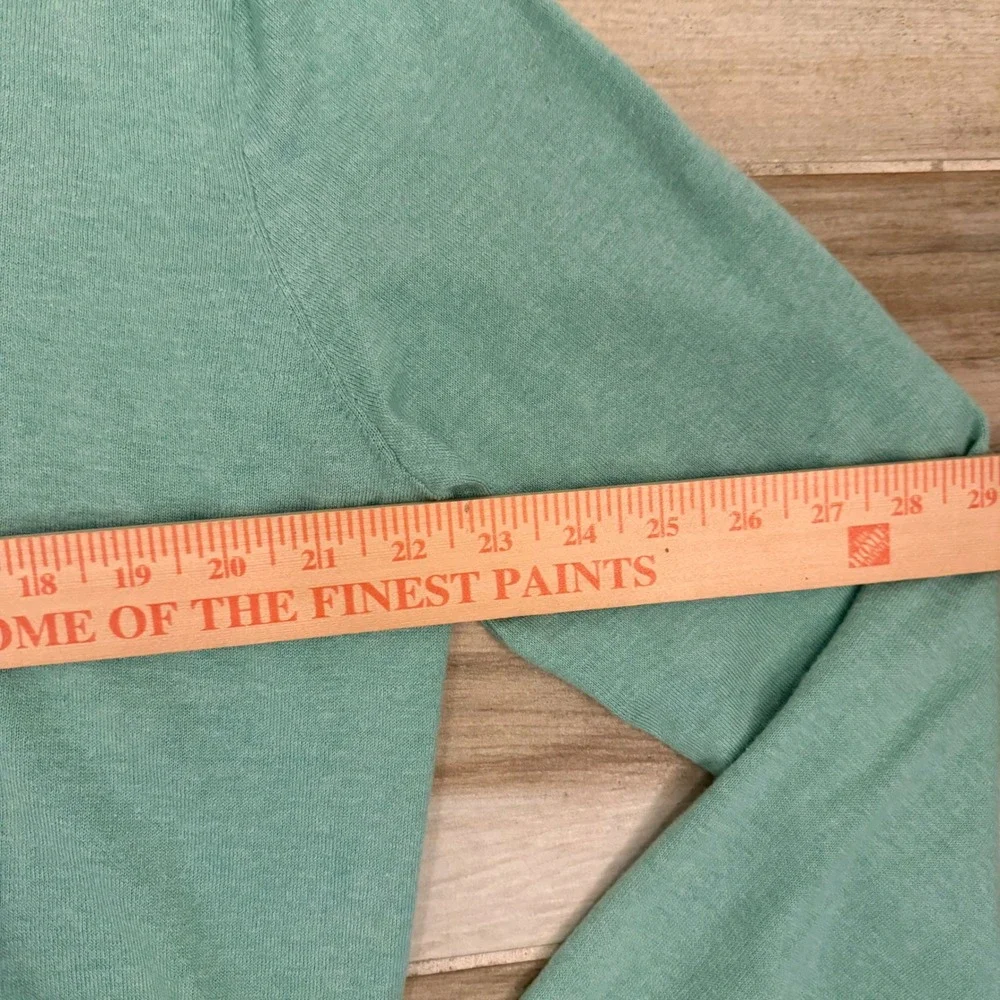 Polo Ralph Lauren Mint‎ Green Cotton Silk Cashmere V-Neck Sweater Mens XL